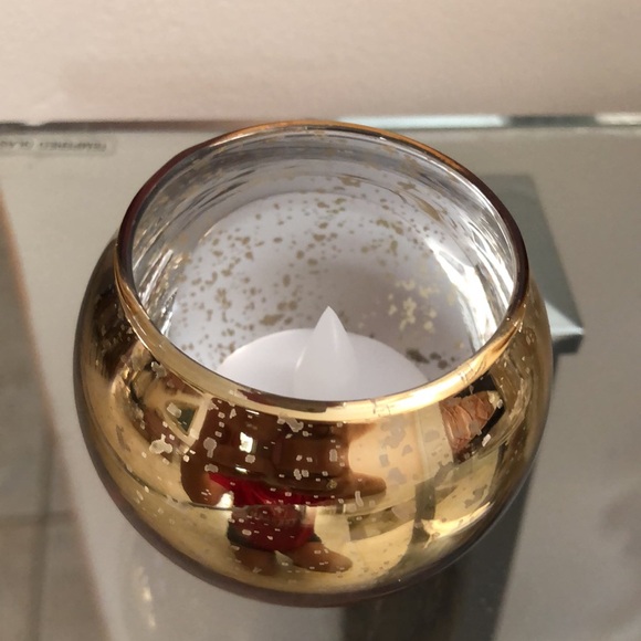 Volens Round Gold Votive Candle Holders, Mercury Glass Candle Holder Set of 12 - Picture 1 of 11